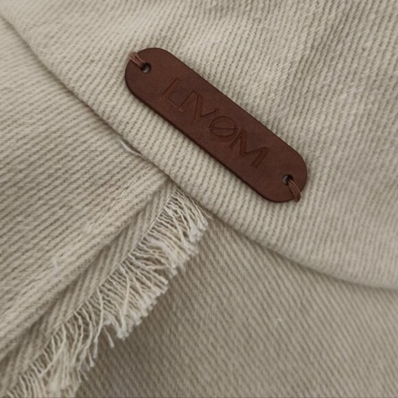 🏜️Livom Grey Black & Cream Set of 2 Bucket Hats with Distressed Hem - Picture 3 of 5